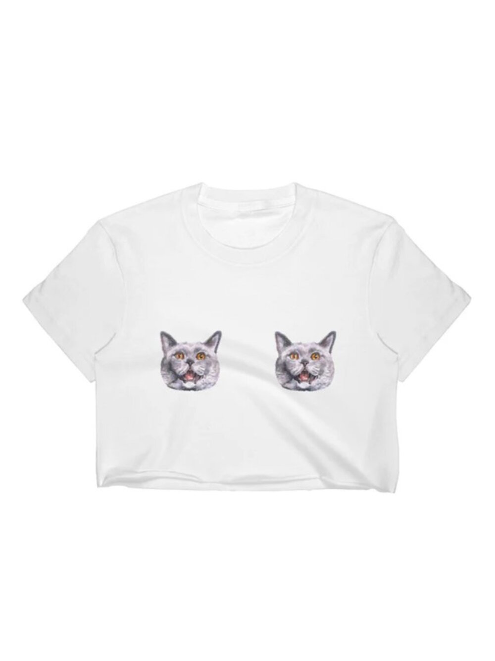 Megan Lynn Kott 'Itty Bitty Kitty Commit-tee' Crop Top